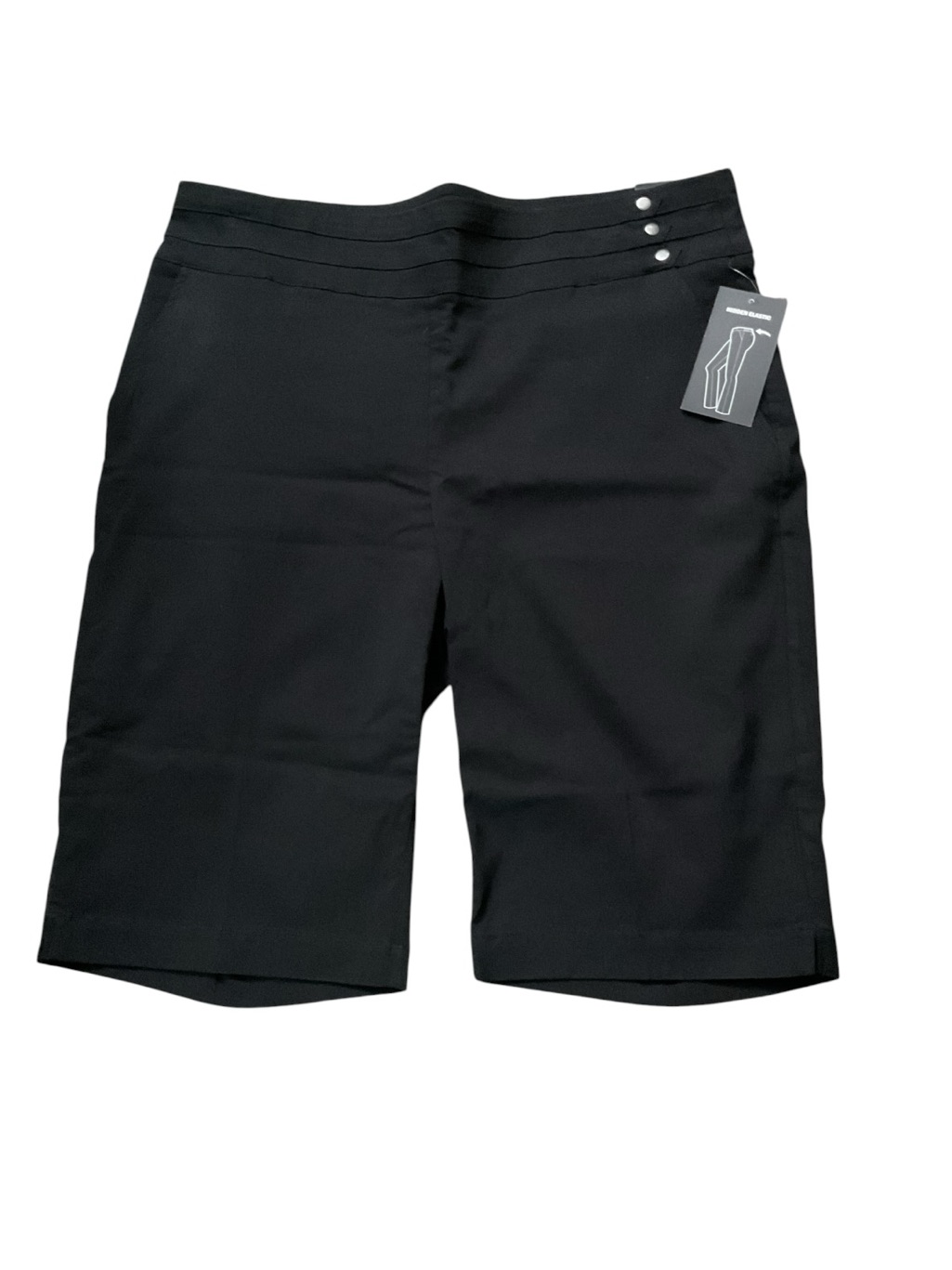 Briggs New York Millennium Black High-Waisted Comfort Shorts Rt $56